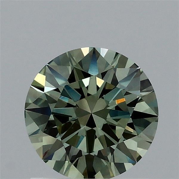 1.00 Ct. Fancy Vivid  Green Round Lab Grown Diamond