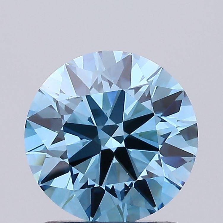 1.42 Ct. Fancy Vivid  Blue Round Lab Grown Diamond