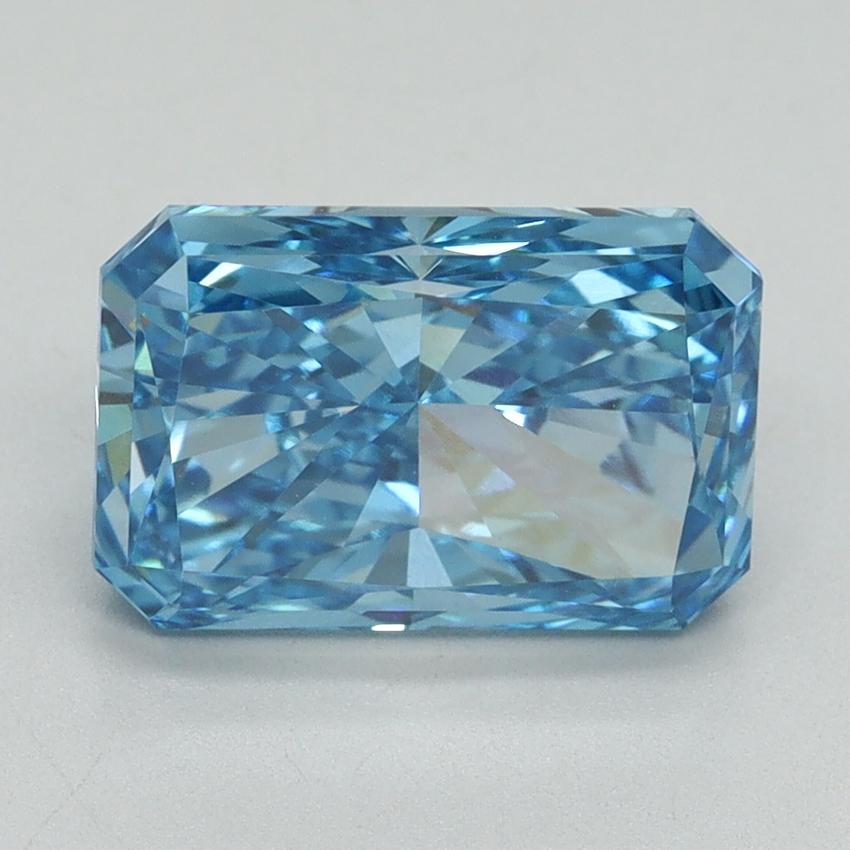 3.06 Ct. Fancy Vivid Blue Radiant Lab Grown Diamond