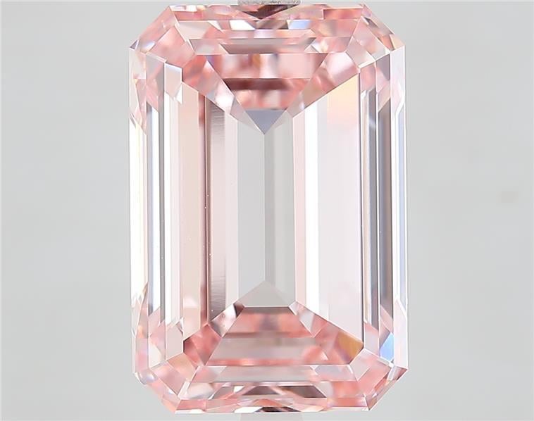 10.09 Ct. Fancy Intense  Pink Emerald Lab Grown Diamond