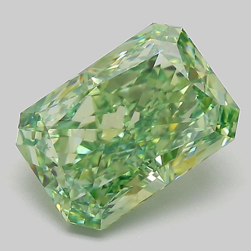 3.05 Ct. Fancy Vivid  Green Radiant Lab Grown Diamond