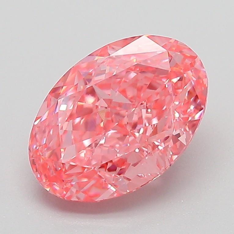 2.10 Ct. Fancy Vivid Pink Oval Lab Grown Diamond