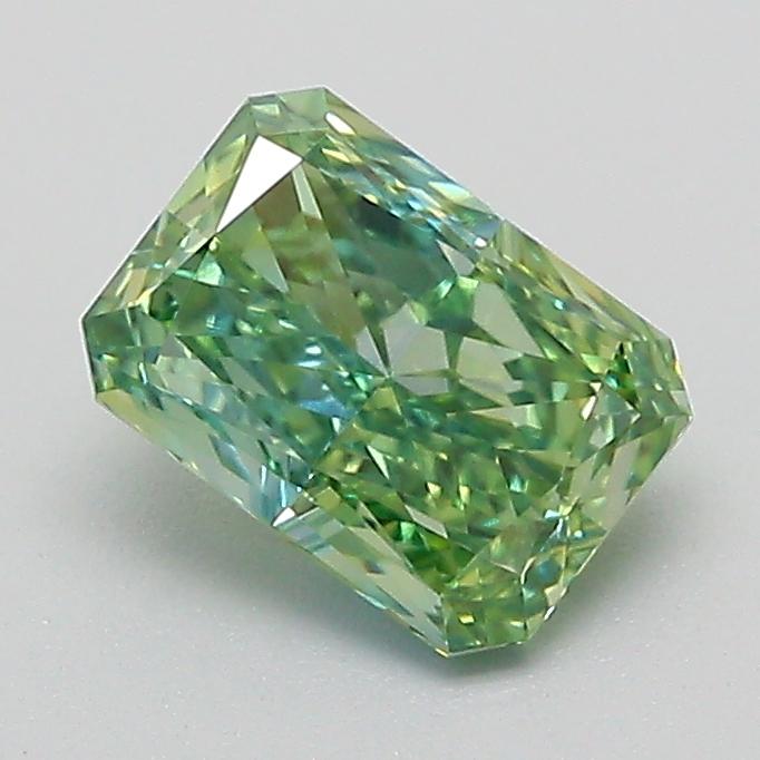 1.10 Ct. Fancy Vivid  Green Radiant Lab Grown Diamond
