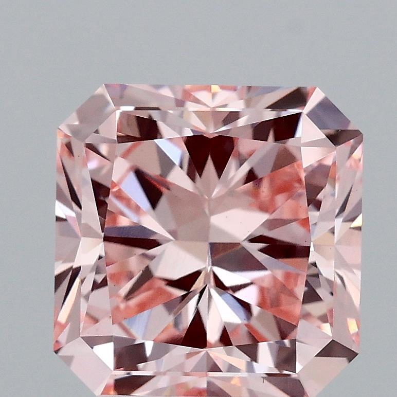3.16 Ct. Fancy Intense Pink Radiant Lab Grown Diamond