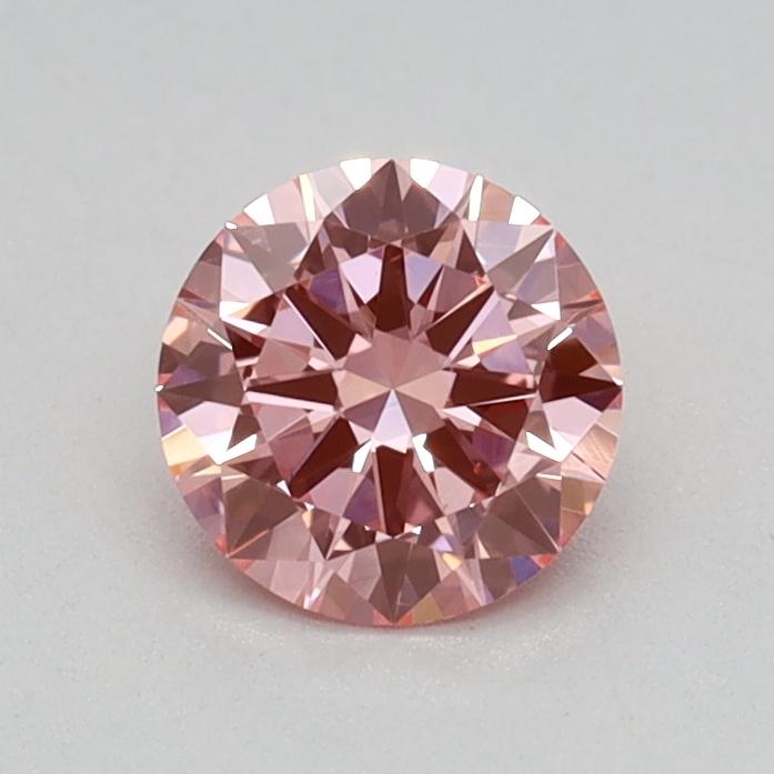 0.42 Ct. Fancy Vivid Pink Round Lab Grown Diamond