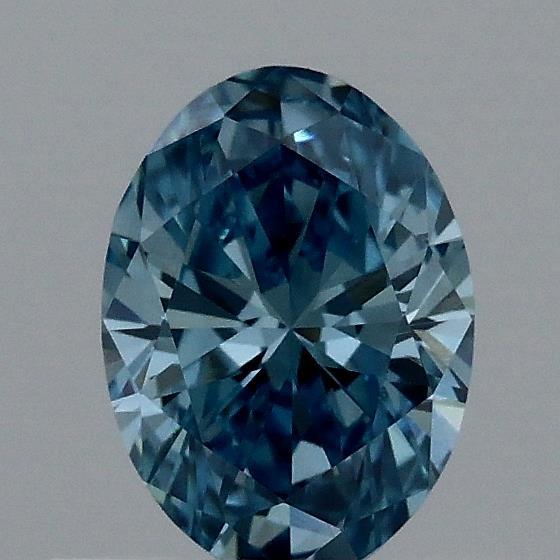0.45 Ct. Fancy Vivid Blue Oval Lab Grown Diamond