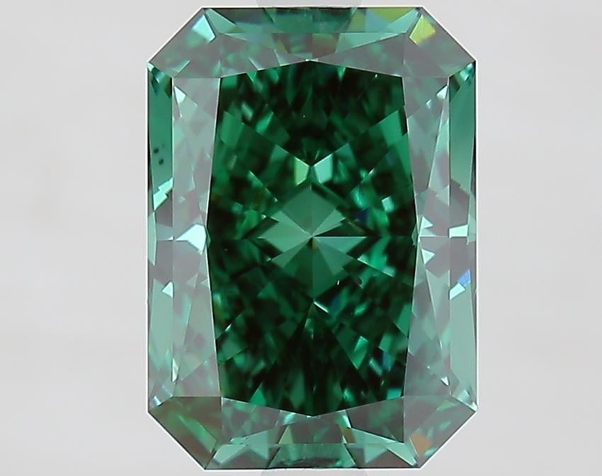 1.97 Ct. Fancy Vivid Green Radiant Lab Grown Diamond