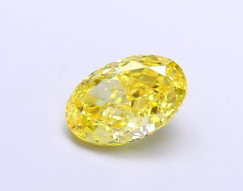 1.28 Ct. Fancy Vivid Yellow Oval Lab Grown Diamond