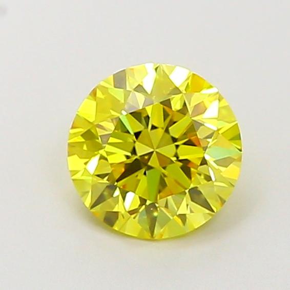 1.01 Ct. Fancy Vivid Yellow Round Lab Grown Diamond