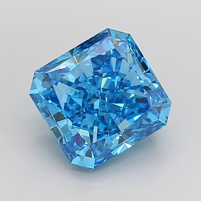 4.94 Ct. Fancy Vivid Blue Radiant Lab Grown Diamond