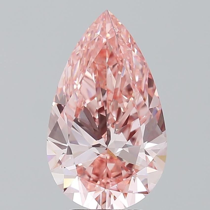 4.01 Ct. Fancy Vivid Pink Pear Lab Grown Diamond