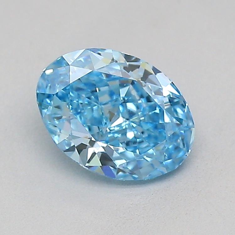 0.53 Ct. Fancy Vivid  Blue Oval Lab Grown Diamond