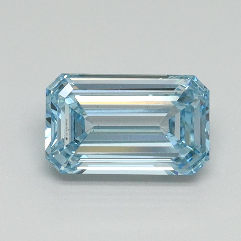 1.09 Ct. Fancy Vivid Blue Emerald Lab Grown Diamond