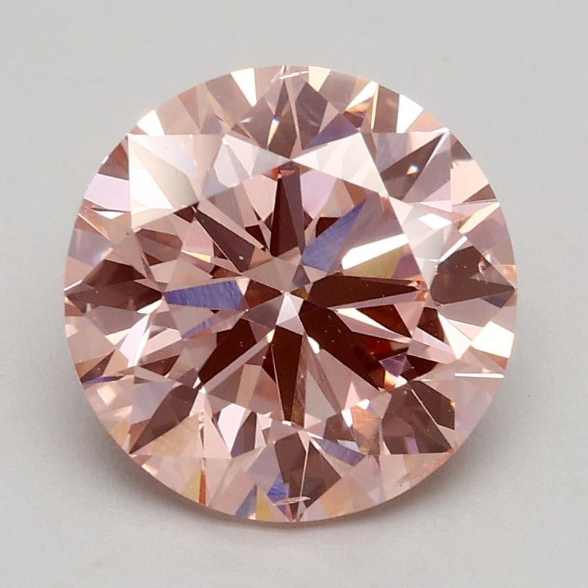 2.10 Ct. Fancy Intense Pink Round Lab Grown Diamond