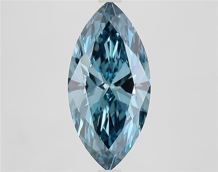 3.12 Ct. Fancy Vivid  Blue Marquise Lab Grown Diamond