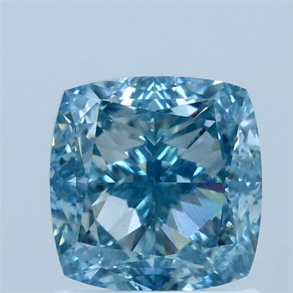 1.53 Ct. Fancy Intense Blue Cushion Lab Grown Diamond