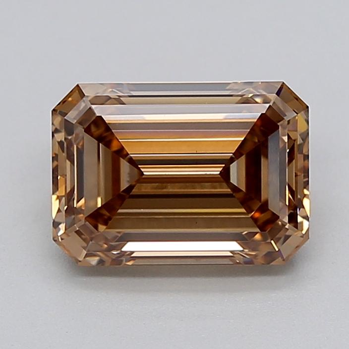 2.10 Ct. Light  Brown Emerald Lab Grown Diamond