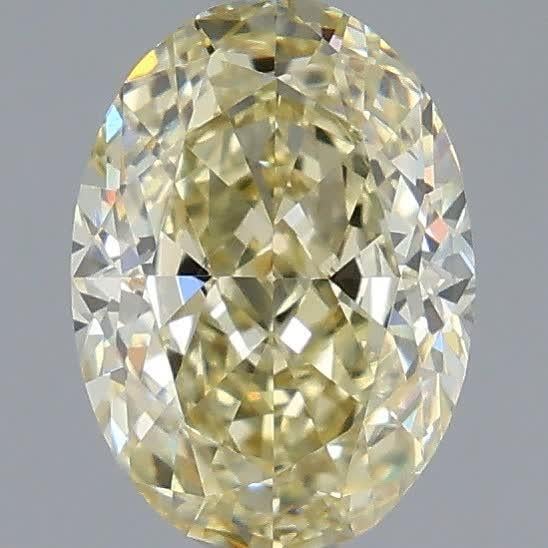 1.54 Ct. Fancy Light Yellow Oval Lab Grown Diamond