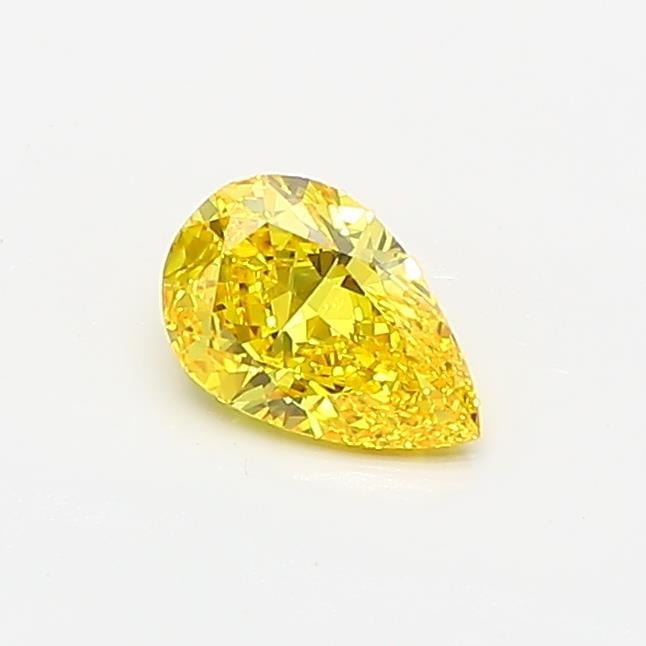 0.39 Ct. Fancy Vivid Yellow Pear Lab Grown Diamond