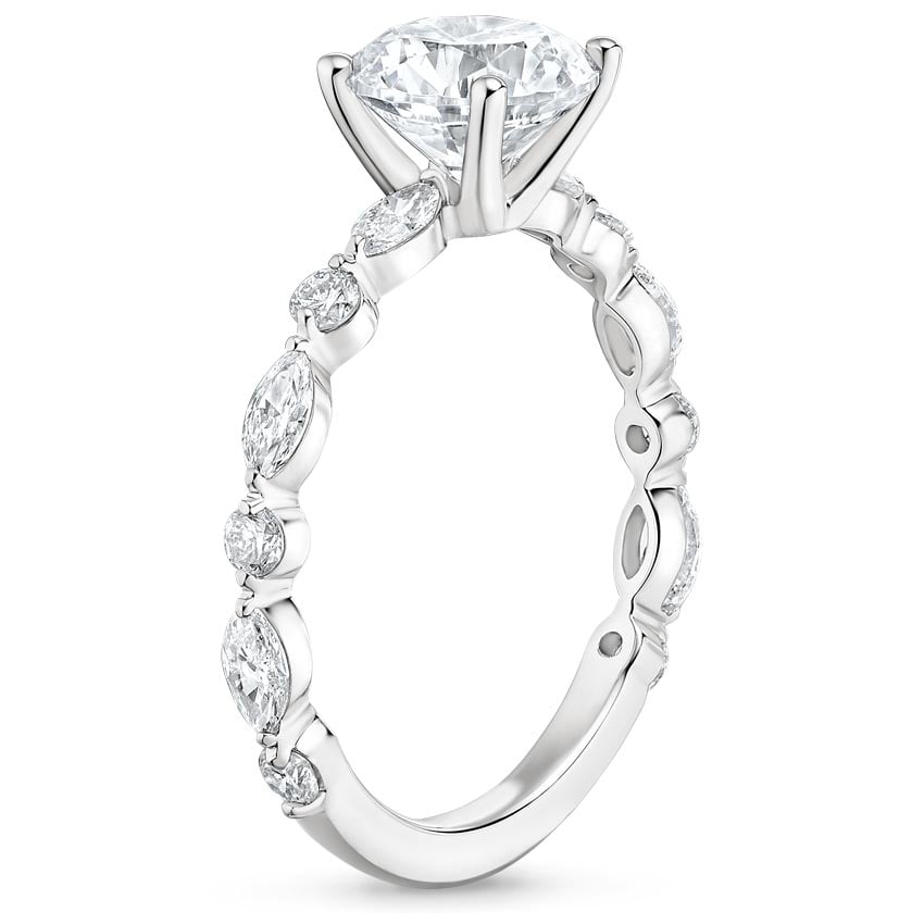 18K White Gold Luxe Versailles Diamond Ring (1/2 ct. tw.), large side view