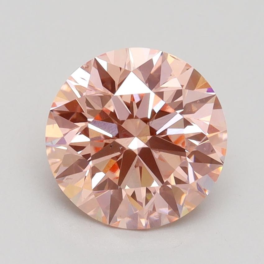 2.08 Ct. Fancy Intense Pink Round Lab Grown Diamond