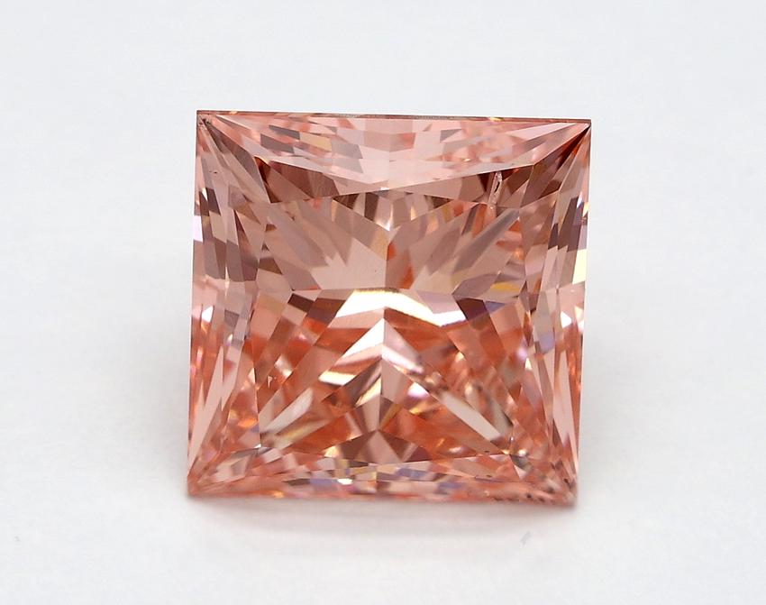3.06 Ct. Fancy Vivid Pink Princess Lab Grown Diamond