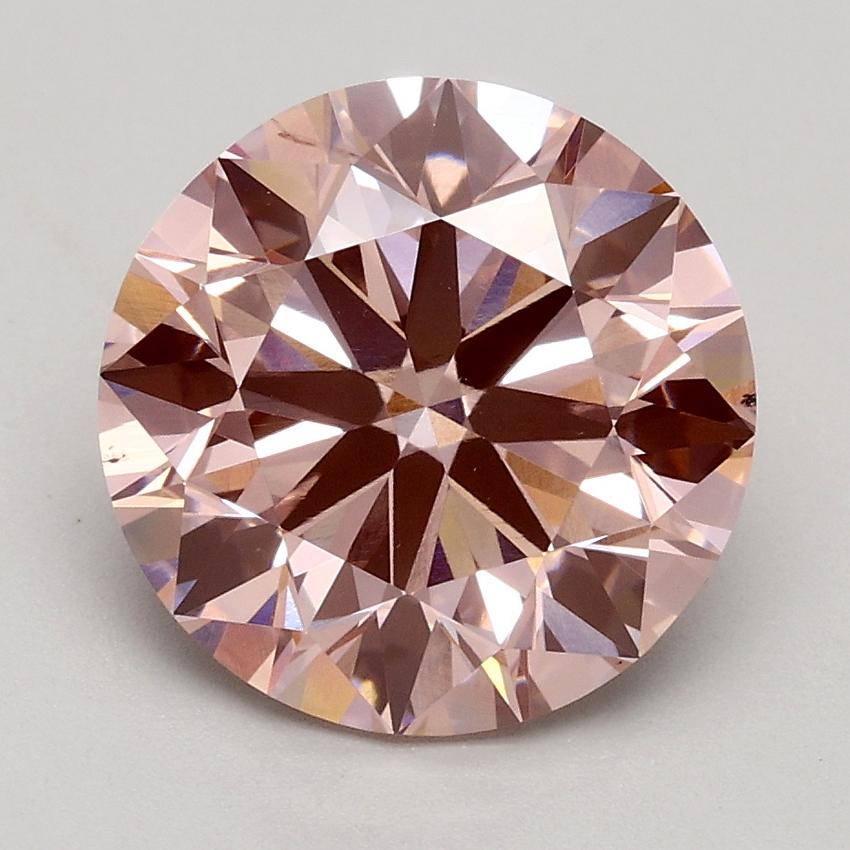 2.56 Ct. Fancy Intense Pink Round Lab Grown Diamond