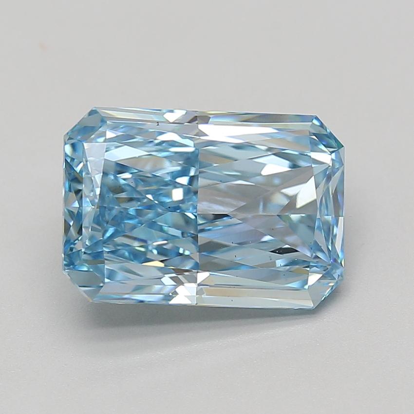 5.08 Ct. Fancy Vivid Blue Radiant Lab Grown Diamond