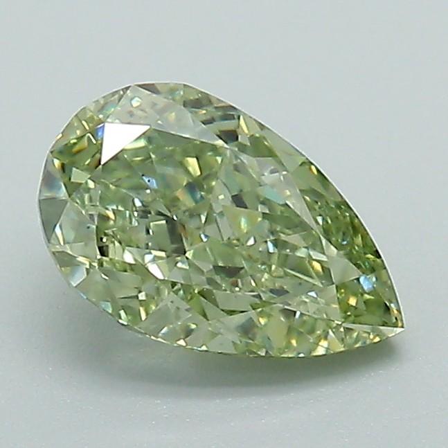 1.01 Ct. Fancy Vivid Green Pear Lab Grown Diamond