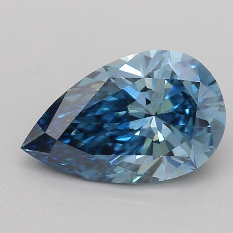 0.74 Ct. Fancy Vivid Blue Pear Lab Grown Diamond