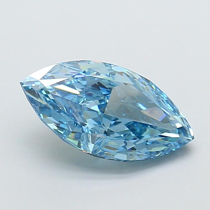 3.51 Ct. Fancy Vivid  Blue Marquise Lab Grown Diamond