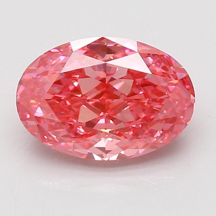3.05 Ct. Fancy Vivid Pink Oval Lab Grown Diamond