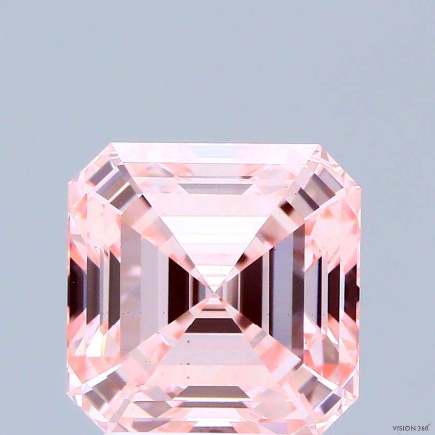 3.00 Ct. Fancy Intense Pink Asscher Lab Grown Diamond