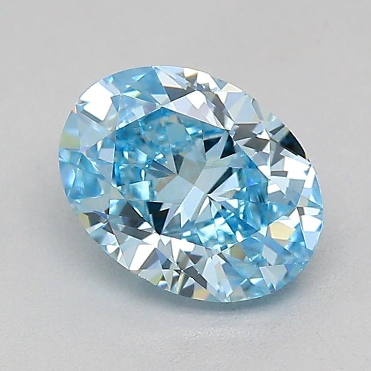 0.78 Ct. Fancy Intense  Blue Oval Lab Grown Diamond