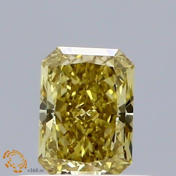 0.36 Ct. Fancy Vivid  Yellow Radiant Lab Grown Diamond