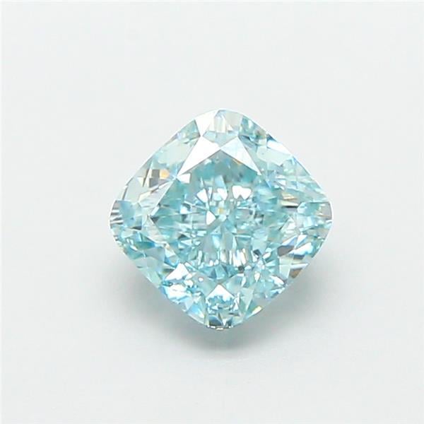 1.05 Ct. Fancy Vivid Blue Cushion Lab Grown Diamond