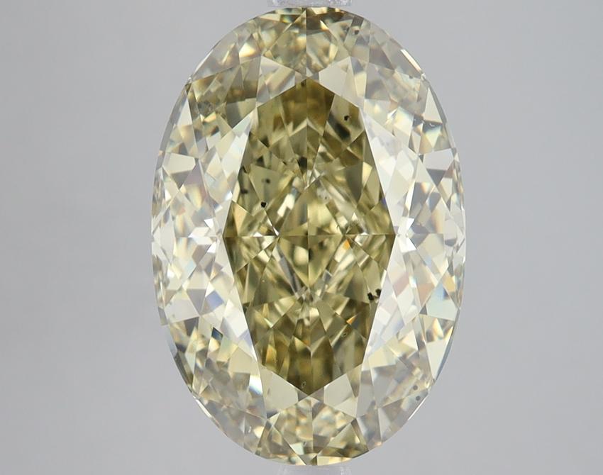 5.03 Ct. Fancy Intense Grayish Yellow Oval Lab Grown Diamond