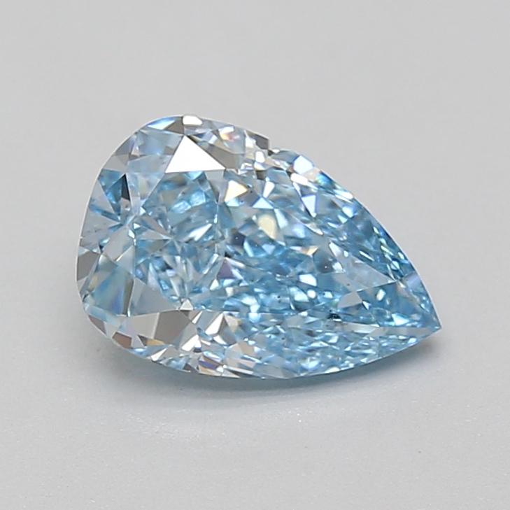 1.59 Ct. Fancy Vivid Blue Pear Lab Grown Diamond