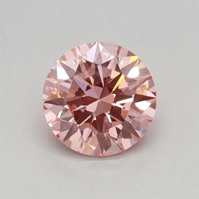 0.40 Ct. Fancy Vivid Pink Round Lab Grown Diamond