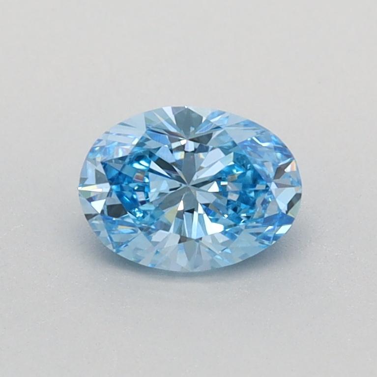 0.45 Ct. Fancy Vivid Blue Oval Lab Grown Diamond