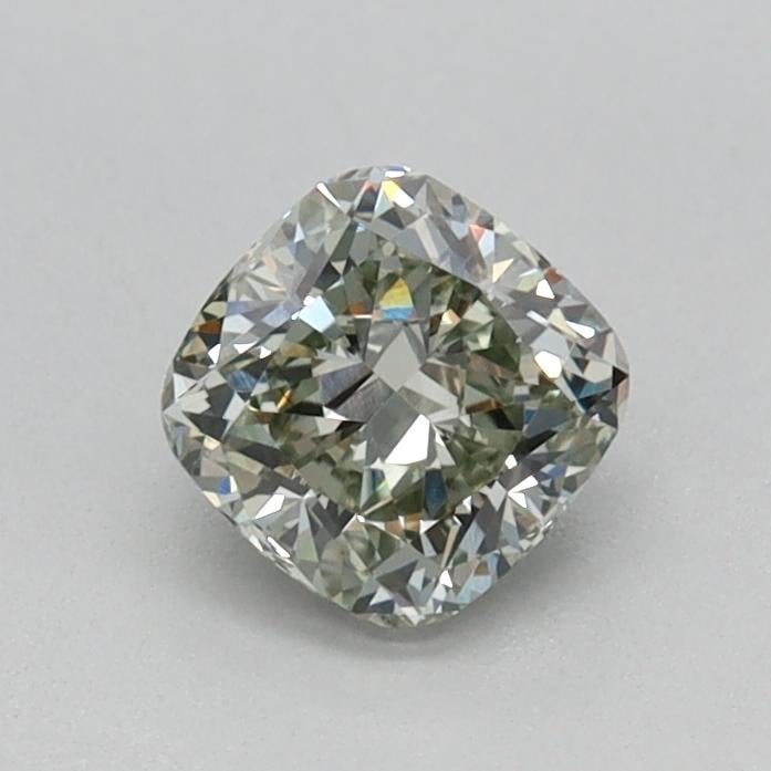 0.47 Ct. Fancy Light Green Cushion Lab Grown Diamond