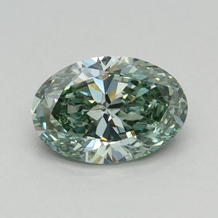 0.46 Ct. Fancy Intense Green Oval Lab Grown Diamond
