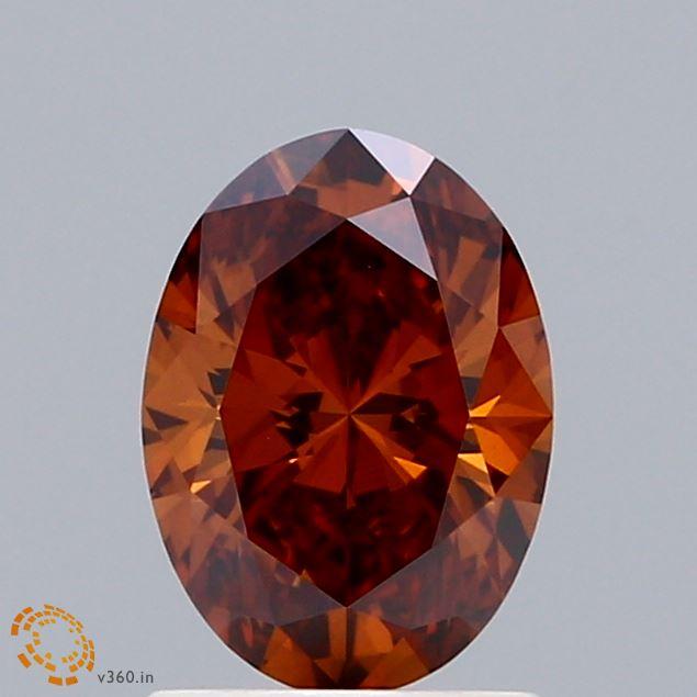 1.01 Ct. Fancy Orange Oval Lab Grown Diamond