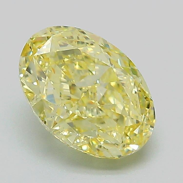 2.02 Ct. Fancy Intense Yellow Oval Lab Grown Diamond