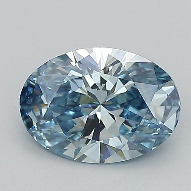 1.46 Ct. Fancy Vivid  Blue Oval Lab Grown Diamond