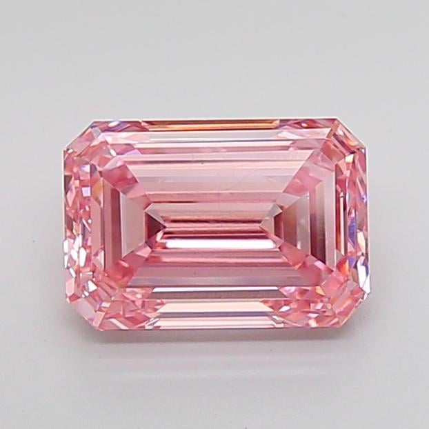 3.02 Ct. Fancy Intense Pink Emerald Lab Grown Diamond