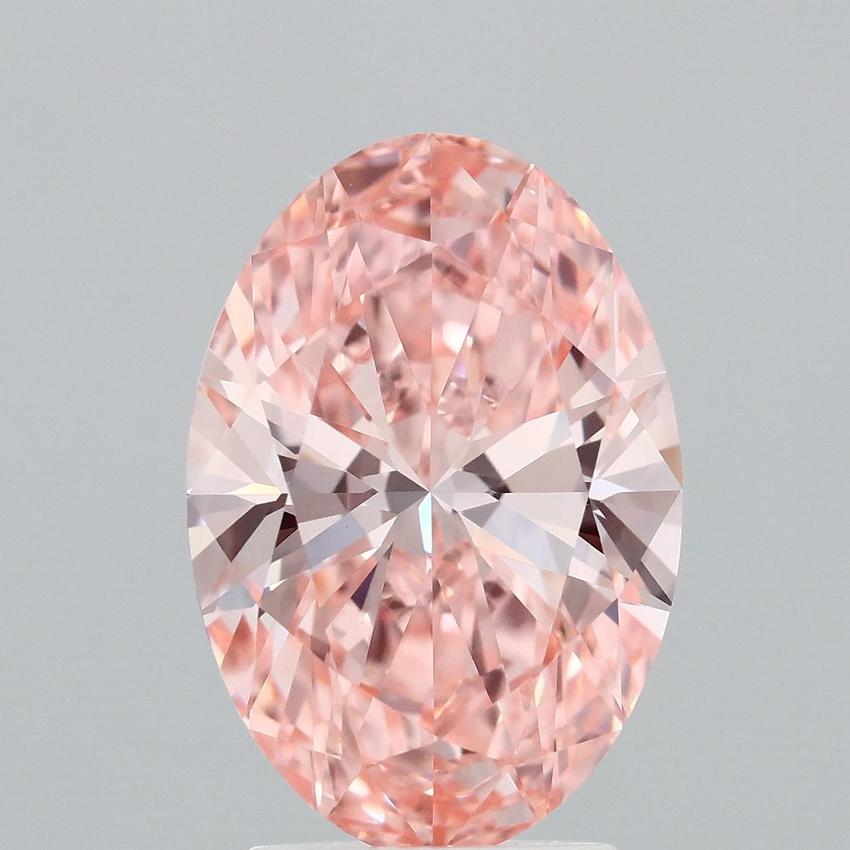 2.89 Ct. Fancy Vivid Pink Oval Lab Grown Diamond