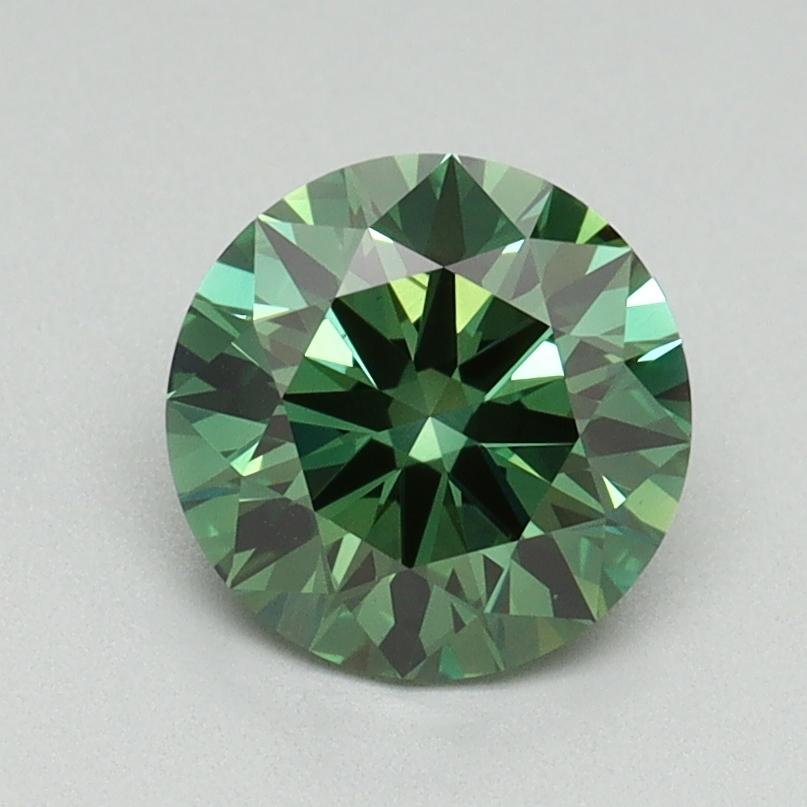 1.28 Ct. Fancy Vivid Green Round Lab Grown Diamond