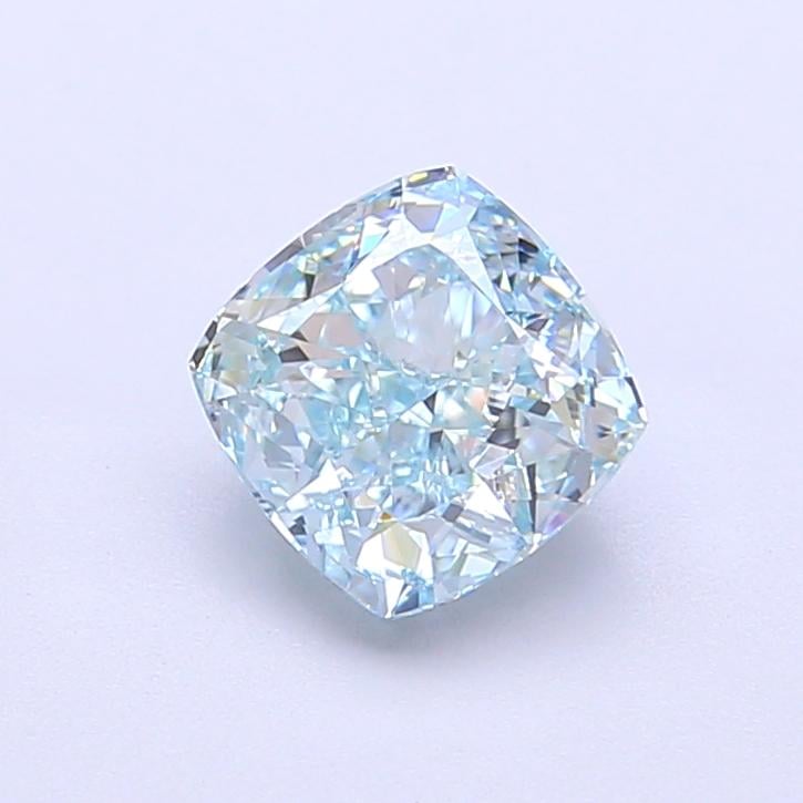 1.26 Ct. Fancy Vivid  Blue Cushion Lab Grown Diamond