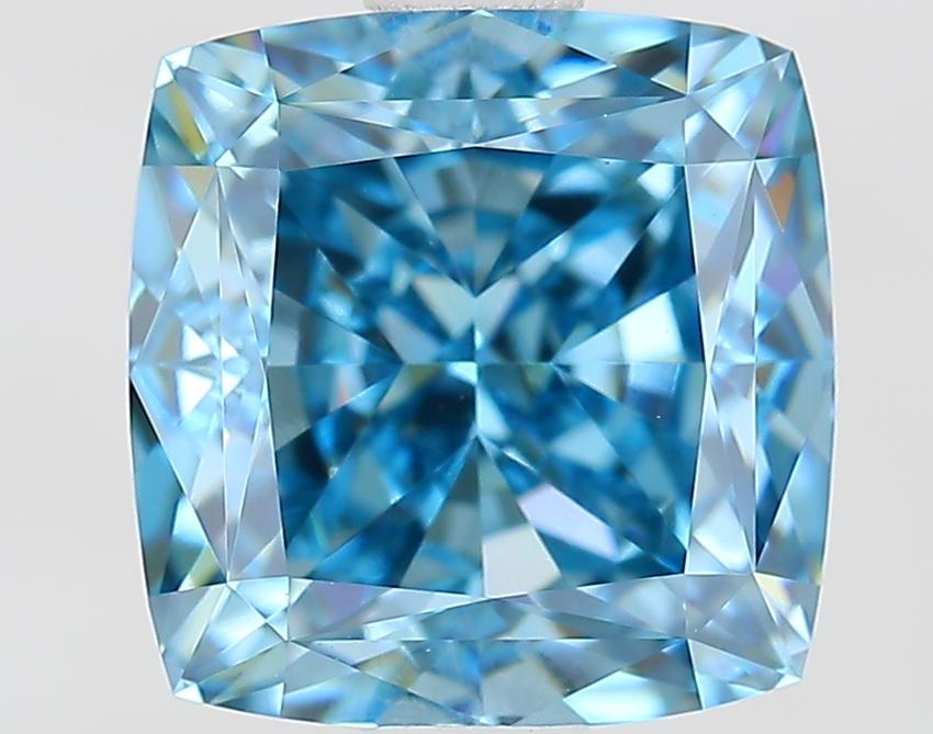2.08 Ct. Fancy Vivid Blue Cushion Lab Grown Diamond